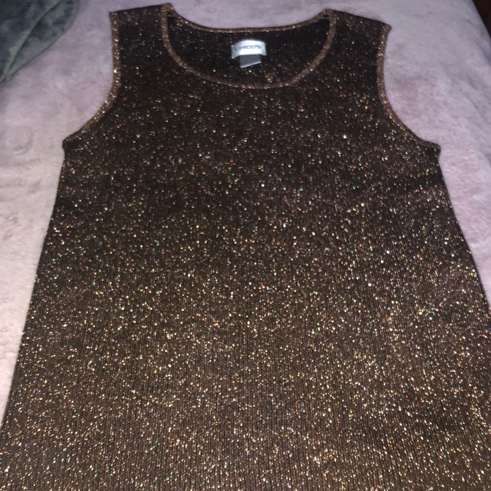 Brand new without tags very sparkly cute Chicos tank F